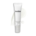 A tube of Blemish SOS stands upright, with a wavy swatch of light-colored gel and a droplet beside it.
