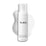 Medik8 Micellar Mousse pump bottle displayed on a white background with a smear of white foam behind it, highlighting the product's texture.